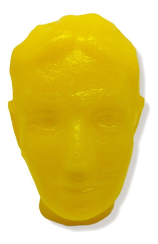Cabeça De Cera Masculina Amarela 17cm (1500)