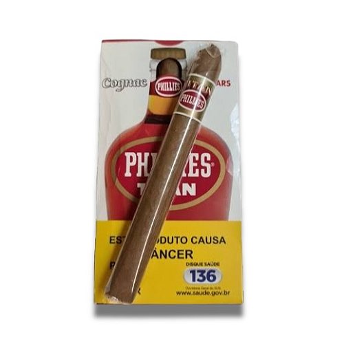 Caixa Charuto Phillies Titan (Cognac) cx c/ 5un (4500)