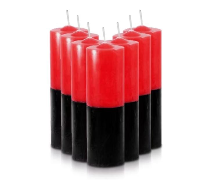 Pacote Velas 7 Dias Vermelha e preta C/10 270g (8000)