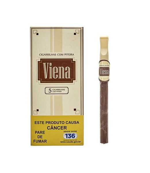 Cigarrilha Viena Com piteira (baunilha) cx c/ 5un (4500)