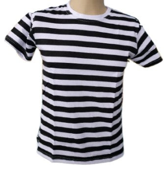 Camisa Listrada Branco e preta Malandro (5990)