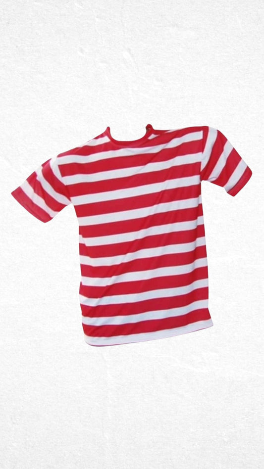 Camisa Listrada Vermelho e Branco Malandro (5990)