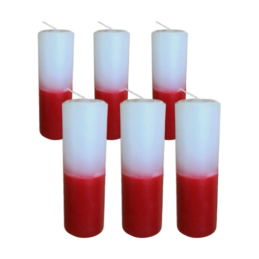 Pacote Vela 6 Dia Branca e Vermelha C/10 230g (5500)