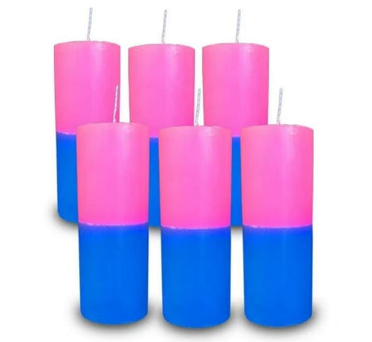 Pacote Velas 7 Dias Rosa e Azul C/10 270g (8000)